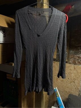 Burberry diamond pointelle knit tunic sweater XS